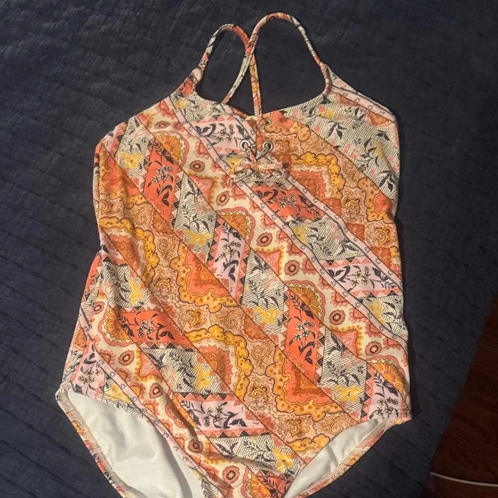 Billabong Kids One Piece - Orange and Pink Floral - Picture 4 of 4